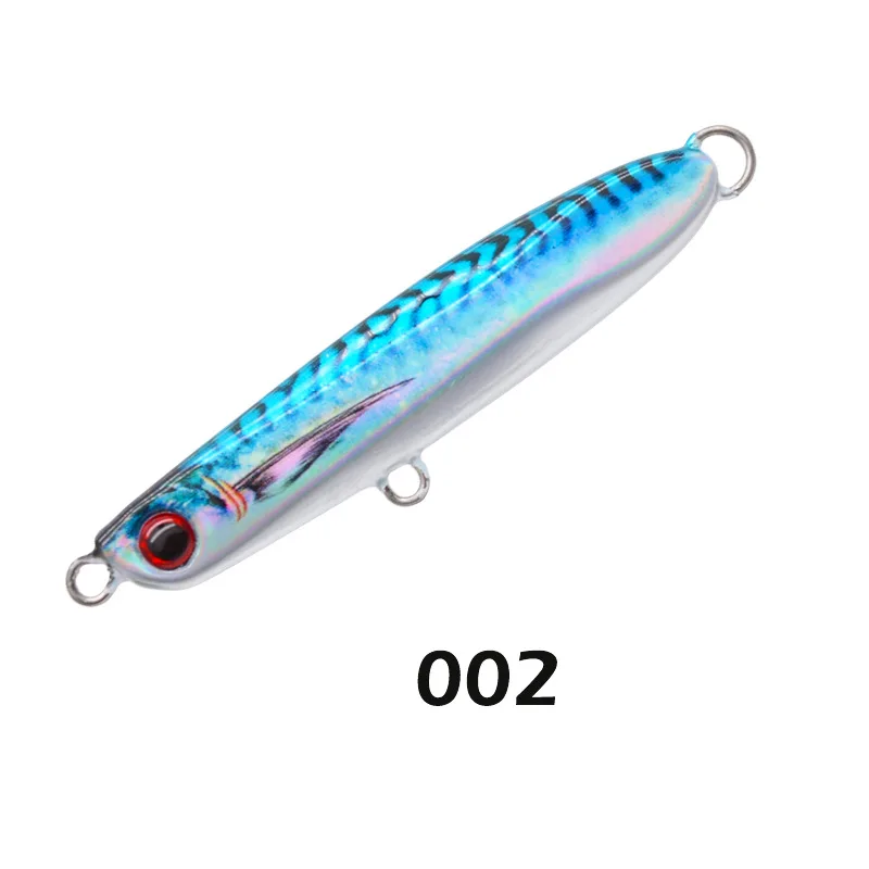 D1 señuelo de pesca de plantilla de Metal impreso en 3D, 75mm/32g, aparejos de pesca de mar, Mar - imagen 5