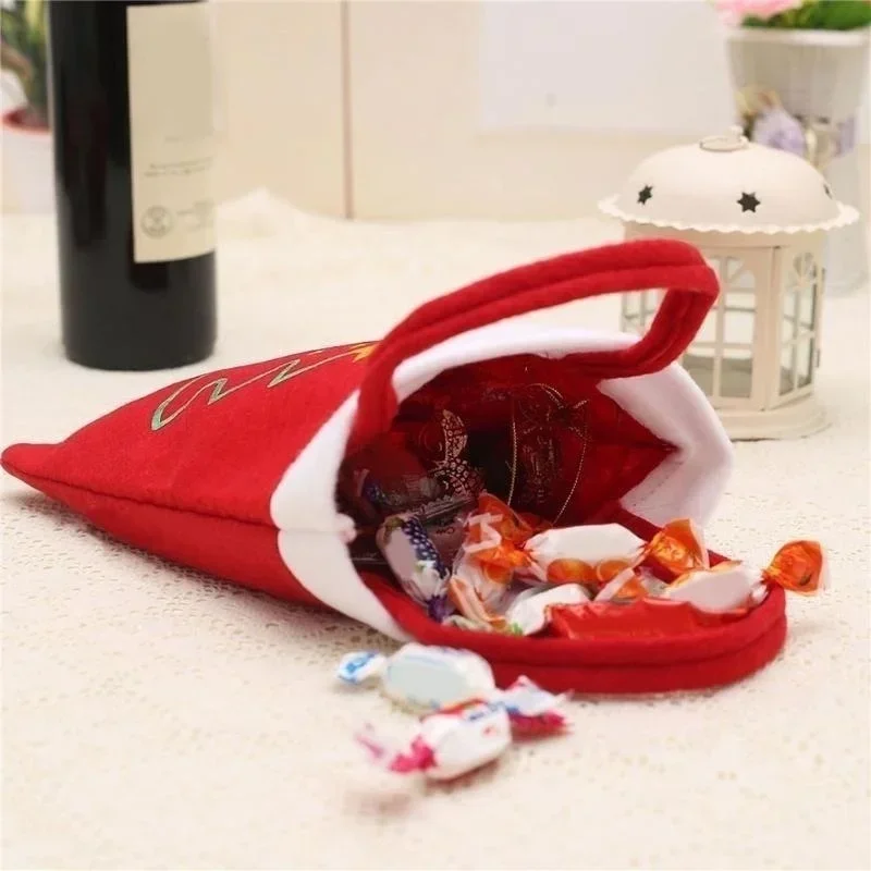 Bolsa de Feliz Navidad para niños, bolsa de dulces, Mini bolso, decoración de Navidad, Fiesta en casa, Año Nuevo - imagen 4