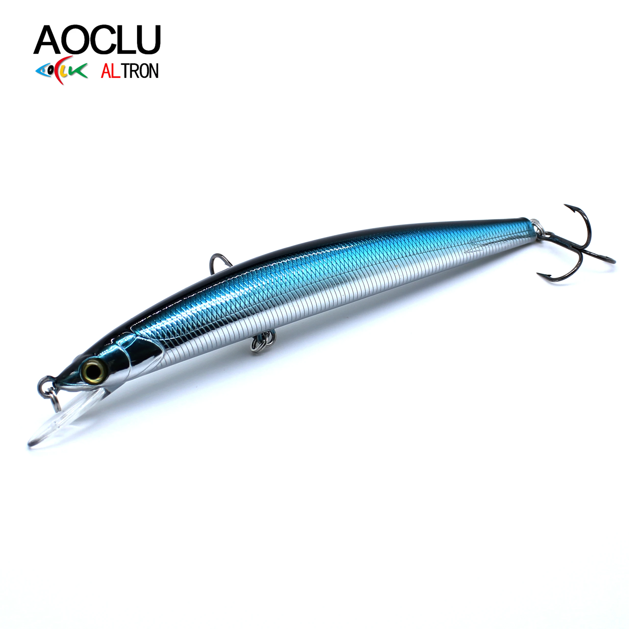 AOCLU-Minnow de pesca de agua salada flotante, 150mm, 25g, cebo duro, Jerkbait, señuelo de barco de aguas profundas, anzuelos triples VMC, calidad japonesa - imagen 3