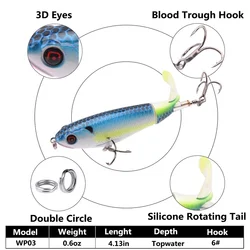 Whopper Plopper – Señuelo de superficie con hélice para spinning
