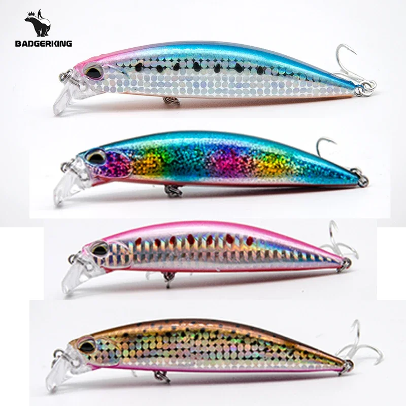 Señuelo de pesca minnow jerkbait, 30g, wobblers, sonido de sonajero, cebo falso de buceo poco profundo para pesca