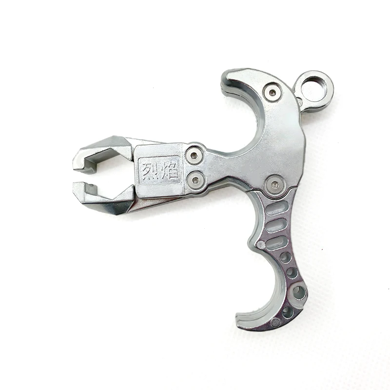 Emisor de tirachinas de aleación de cuatro dedos, lanzador de vejiga de natación, lanzador de bolas de acero, tiro de barro, agarre multifunción - imagen 2