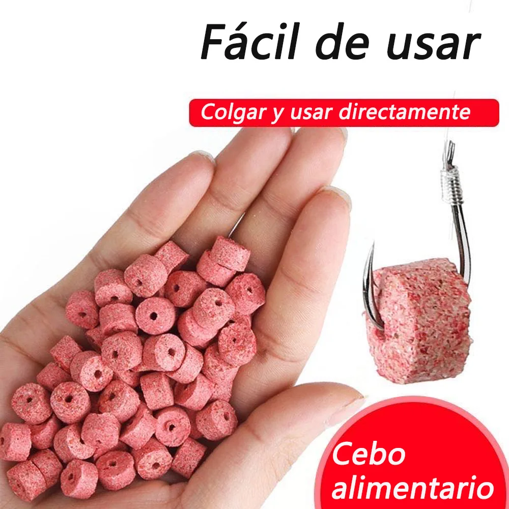 Atrayente de alimentación de Pesca, señuelo Granular hueco, nutrición, comida, sabor a pescado, aroma, Pesca, carpa, atomización, fibra, gancho para morder, cebo suave - imagen 3
