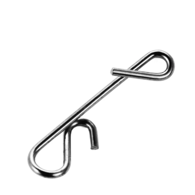 Broches de acero inoxidable para Pesca, 50 piezas, Conector de seguridad, anzuelos de tamaño S-XXL, accesorios de Pesca, aparejos - imagen 2