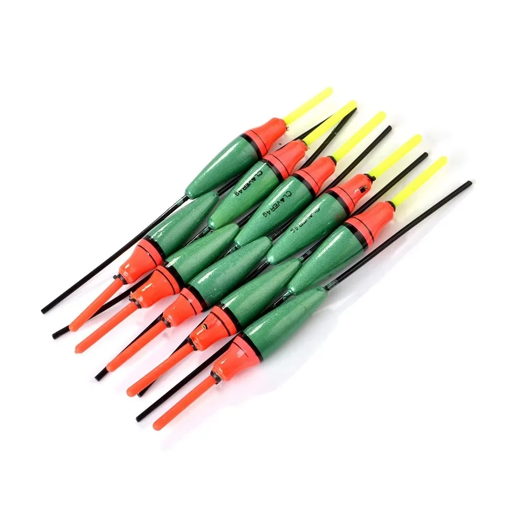 NGB 10 Uds 2g 3g 4g 5g boya Vertical de cola dura para aparejos de Pesca de carpa luz Barguzinsky flotador de Pesca de abeto Bobber Pesca - imagen 4