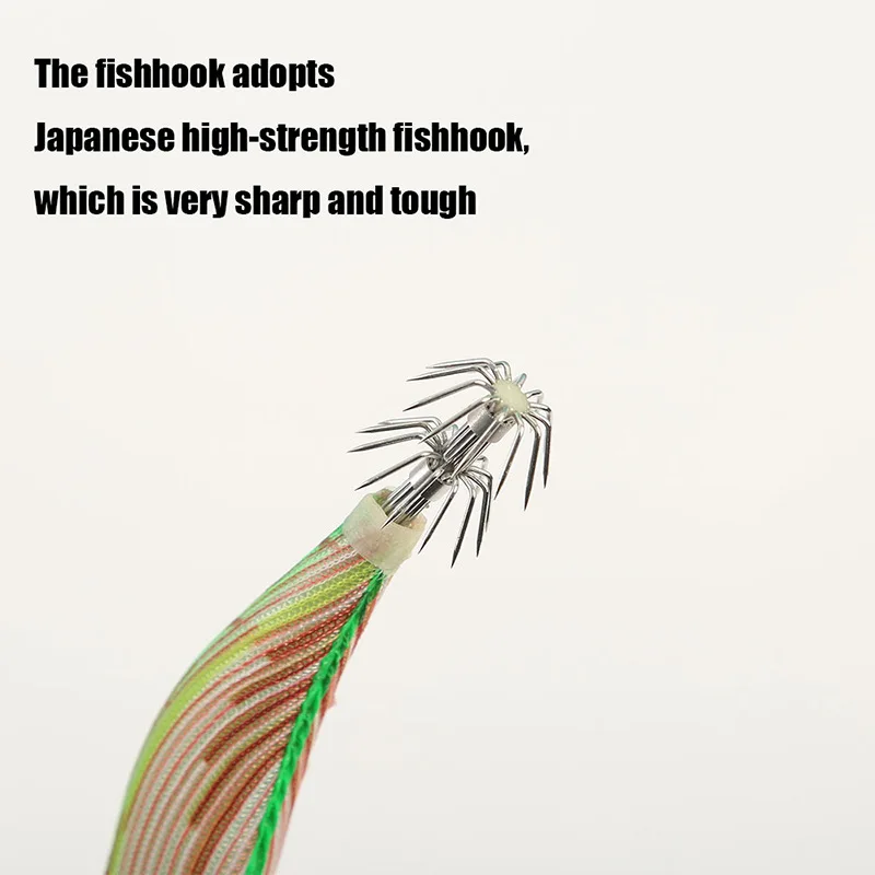 3,5 3,0 2,5 2,0 1,5 cebo de madera para calamar y camarones con cuentas de sonido luminosas colgante de plomo especialmente hecho camarones de madera EGI - imagen 3