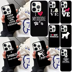 Funda de teléfono Keep calm and love Poodles para iPhone 17 Air 16 15 14 12 13 PLUS 11 PRO MAX