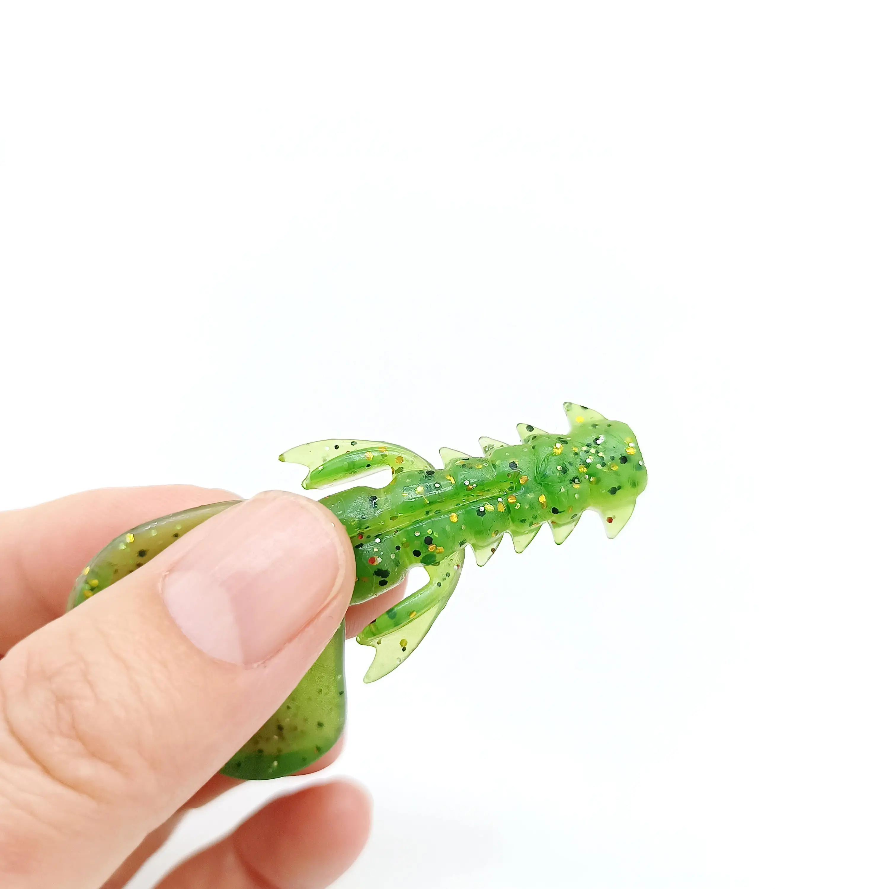 DUODUOYU-señuelo flotante para pesca de camarones, 6 uds., 3g/80mm, plantilla de señuelo suave de TPE, Wobblers, Swimbait, cebos de silicona, camarones, lubina, perca - imagen 5