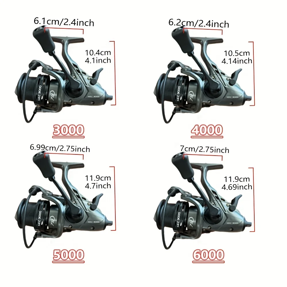 BAKAWA carrete carretes giratorios rueda 3000/4000/5000/6000 serie 5,2: 1 carrete de pesca para accesorios de pesca carrete de cebo de pesca de carpa - imagen 5