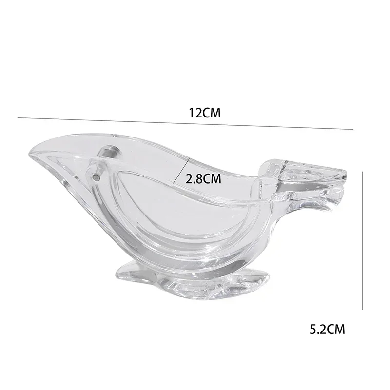 Exprimidor manual limones forma pájaro – Plástico transparente - imagen 5