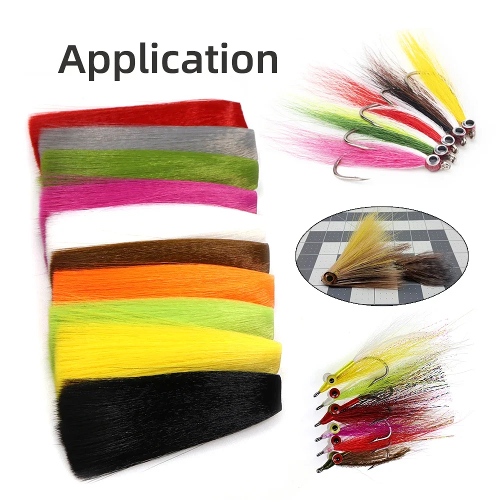 Wifreo, 10 colores, fibras sintéticas cónicas de cola de caballo sintética para pesca con mosca, capa, pececillos, serpentinas, ninfas, Poppers, señuelos con cabeza de anzuelo - imagen 5