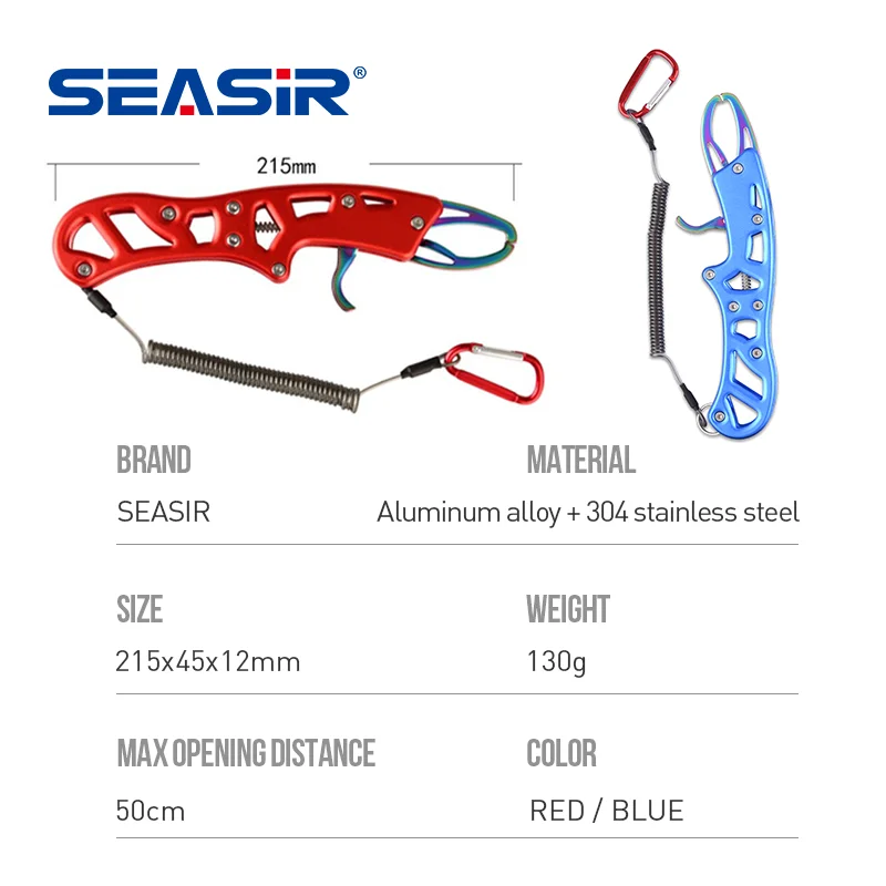SEASIR Pinza de pesca con controlador de titanio, herramienta de pesca de aleación de aluminio, acero inoxidable, señuelo de Pesca de Mar, atrapamoscas - imagen 3