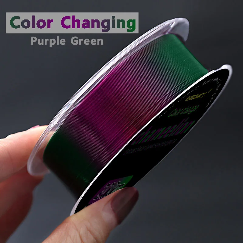 Monofilamento fluorocarbono 200m con cambio de color para pesca