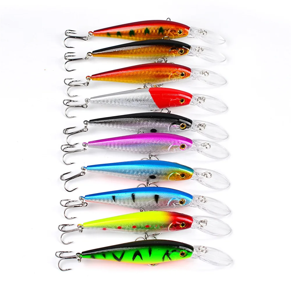Señuelos de pesca Minnow cebo duro 115mm 10,5g señuelo con anzuelo triple Swimbait cebo de pesca señuelos flotantes para lubina trucha Walleye - imagen 3
