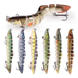 Hanlin Mini Anguila: señuelo articulado 10 cm, 10 g para lucio