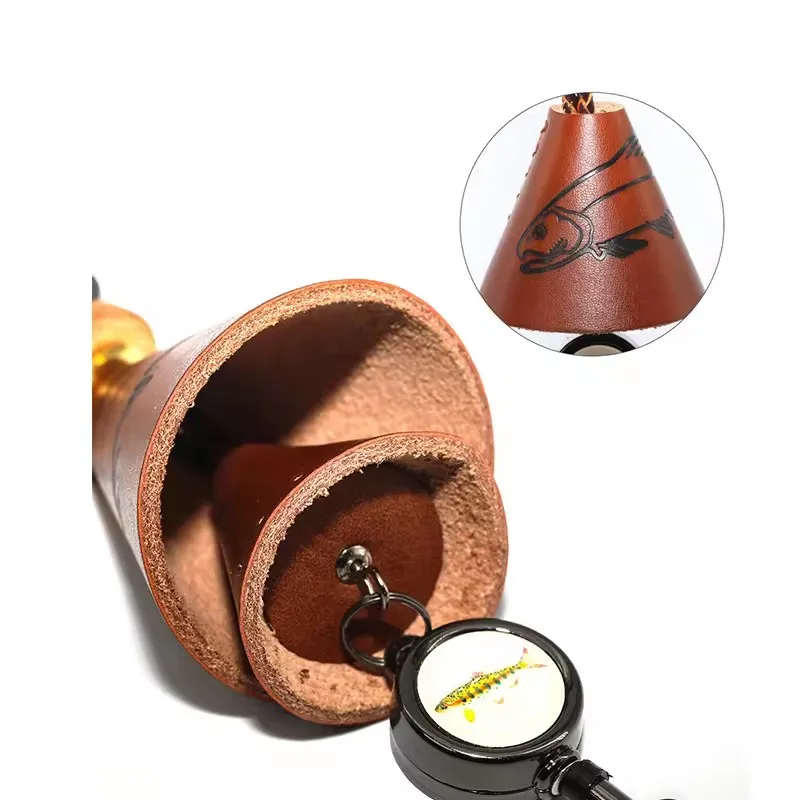 WEIHE-Bolsa de lentejuelas de cebo portátil, campana de contenedor de lentejuelas, cuero de imitación impermeable, hecho a mano cebo de pesca, campana de bolsa de lentejuelas - imagen 5