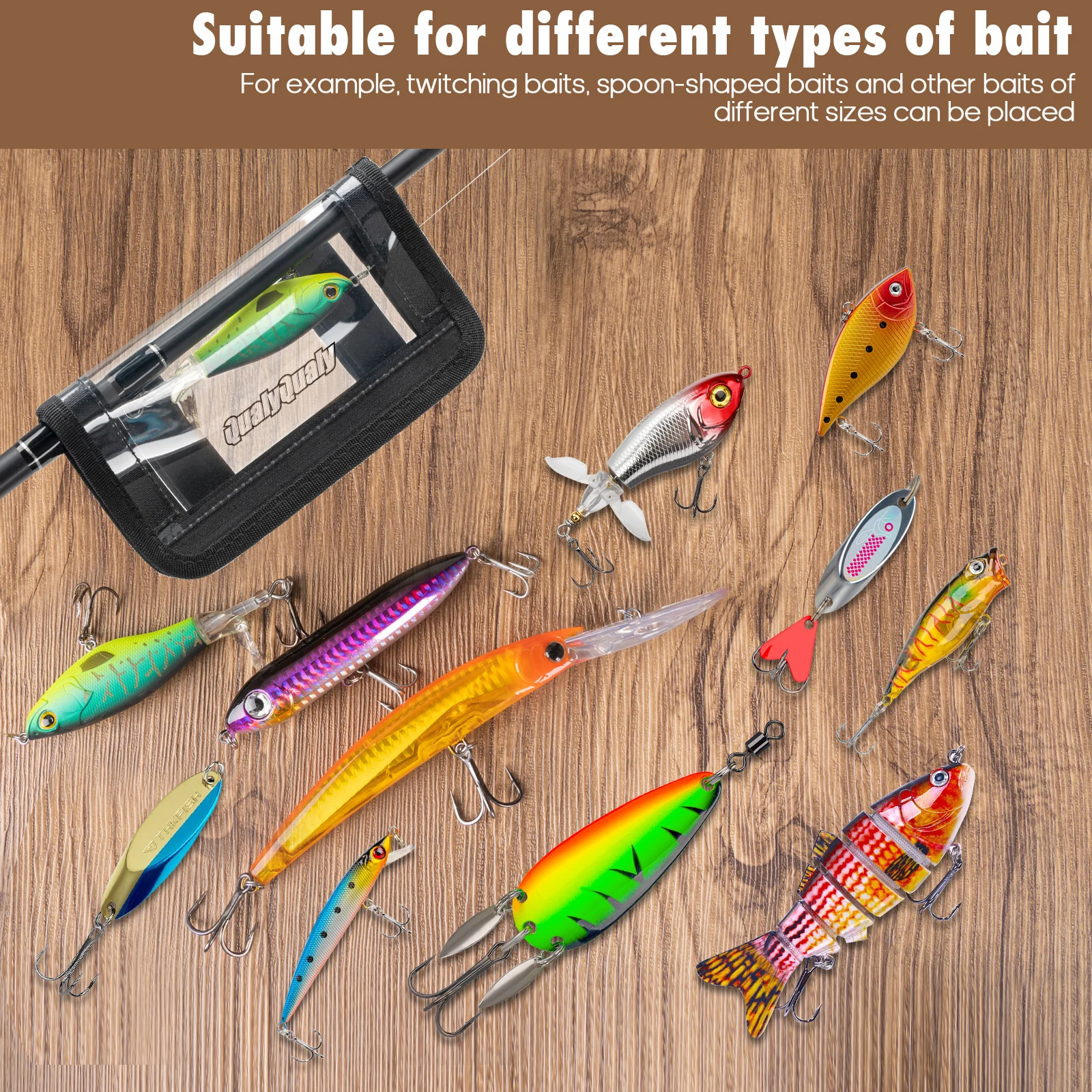 Bolsa transparente PVC para señuelos y anzuelos de pesca - imagen 3