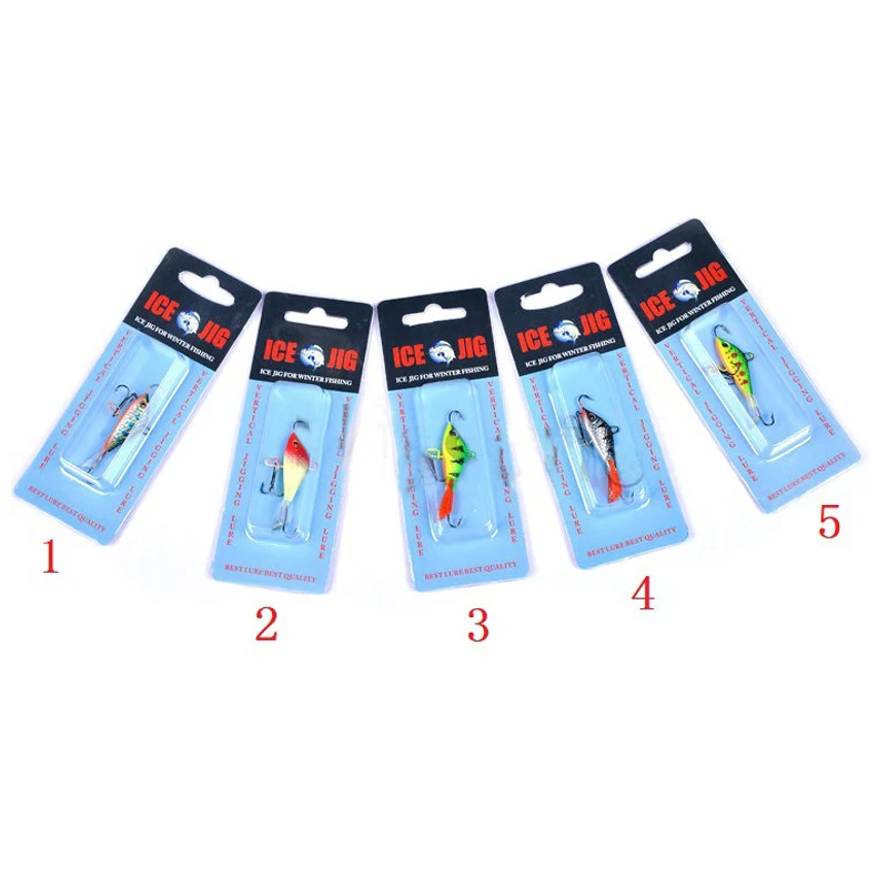 TAKEDO SP20 50MM/7,5G señuelo de hielo 2022 manivela de señuelo de pesca en hielo de invierno 10 #   Plantilla equilibrada de pesca en hielo de plomo Wobbler con anzuelo de hielo para perca - imagen 5