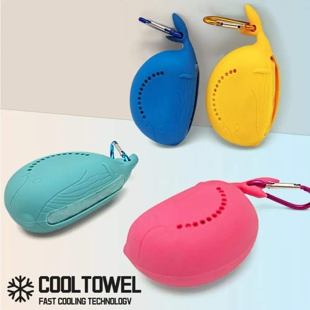 Toalla helada refrescante de secado rápido para exteriores, bolsa bonita, toalla fresca portátil para Fitness con hebilla, toalla fría deportiva de microfibra para correr - imagen 3