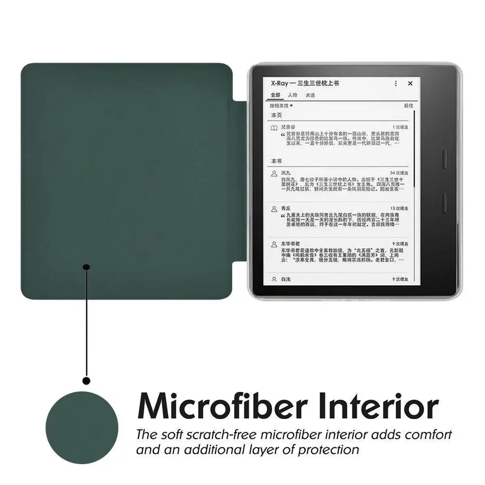 Funda de cuero para Kindle Basic 2024 – Encendido y apagado automático - imagen 3