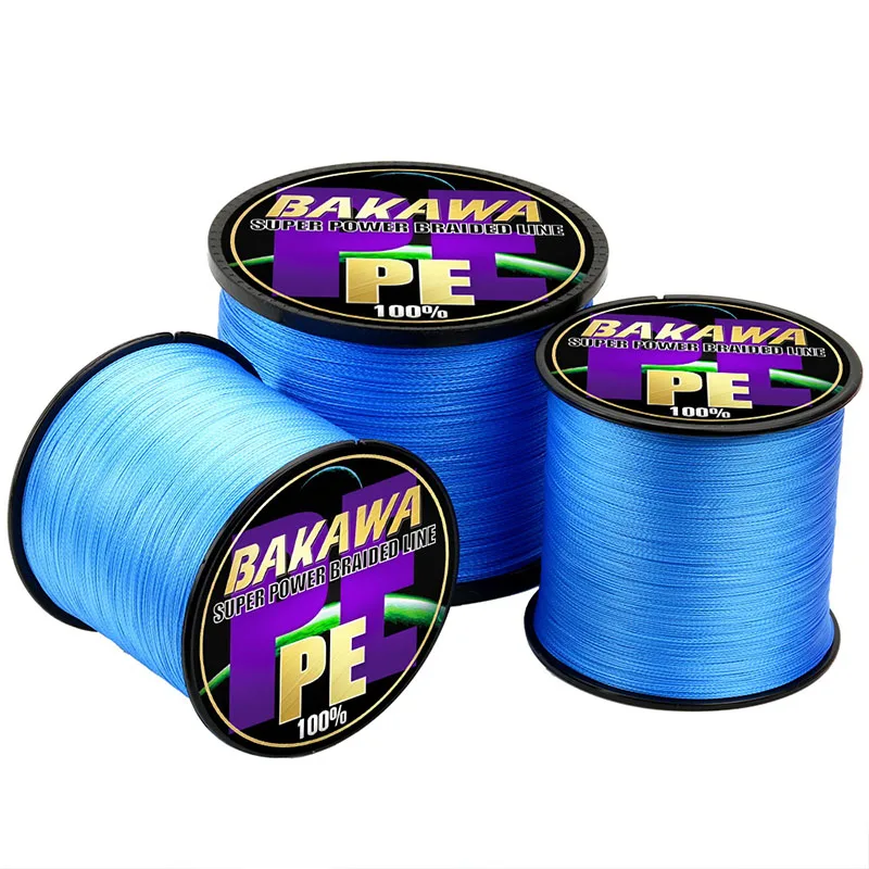 BAKAWA 4 hebras 300M 500M 1000M hilo de pescar trenzado multifilamento Multicolor carpa mosca alambre Japón extremo PE Spinning X4 amarillo - imagen 3