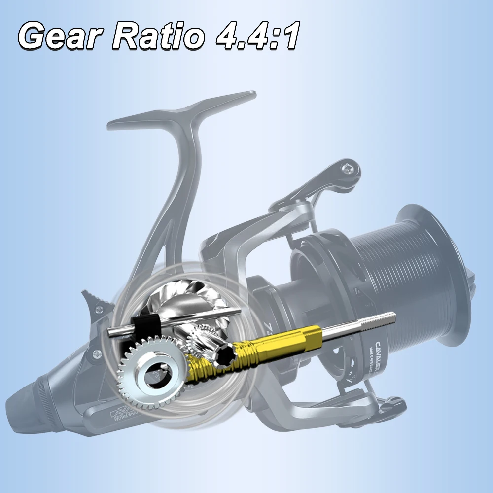 MIFINE CAVALIER CAPR BTR carretes giratorios 4,4:1 arrastre máximo 12KG 7 + 1BB tamaño 9000 ruedas de pesca de agua dulce salada carrete alimentador de carpa - imagen 2