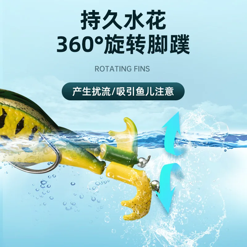 Cebos de silicona suave de doble hélice para Pesca, Señuelos de pesca de sábalo, Jigging, Wobblers, cebo Artificial, aparejos de bagre, 1 piezas - imagen 3