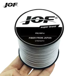 JOF-sedal de pesca trenzado, 300M, 4 hebras, 8-80lb, PE, multifilamento, suave para pesca de carpa