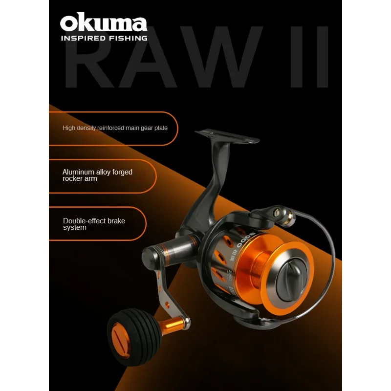 Okuma-carrete de pesca giratorio RAWII, carrete especial de Metal para pesca en el mar - imagen 4