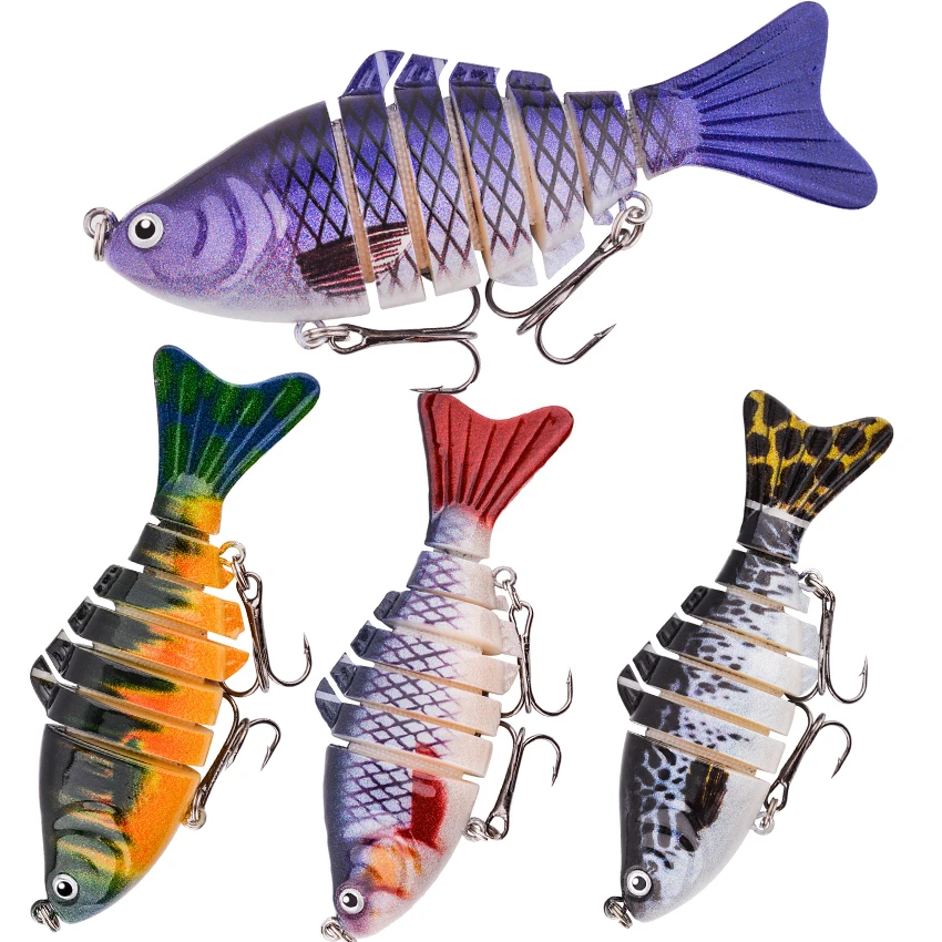 1 Uds Wobblers señuelo de pesca multisección 15g Minnow 7 cebo duro Artificial Isca articulado Crankbait Trolling Bass Pike aparejos de perca