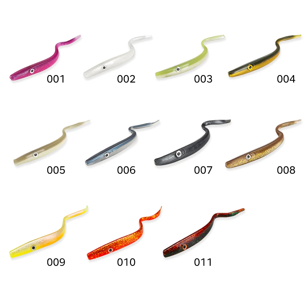 D1 Shad Eel Crazy Slug Señuelos Blandos Silicona para Trucha y Lubina - imagen 5