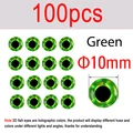 100pcs green 10mm