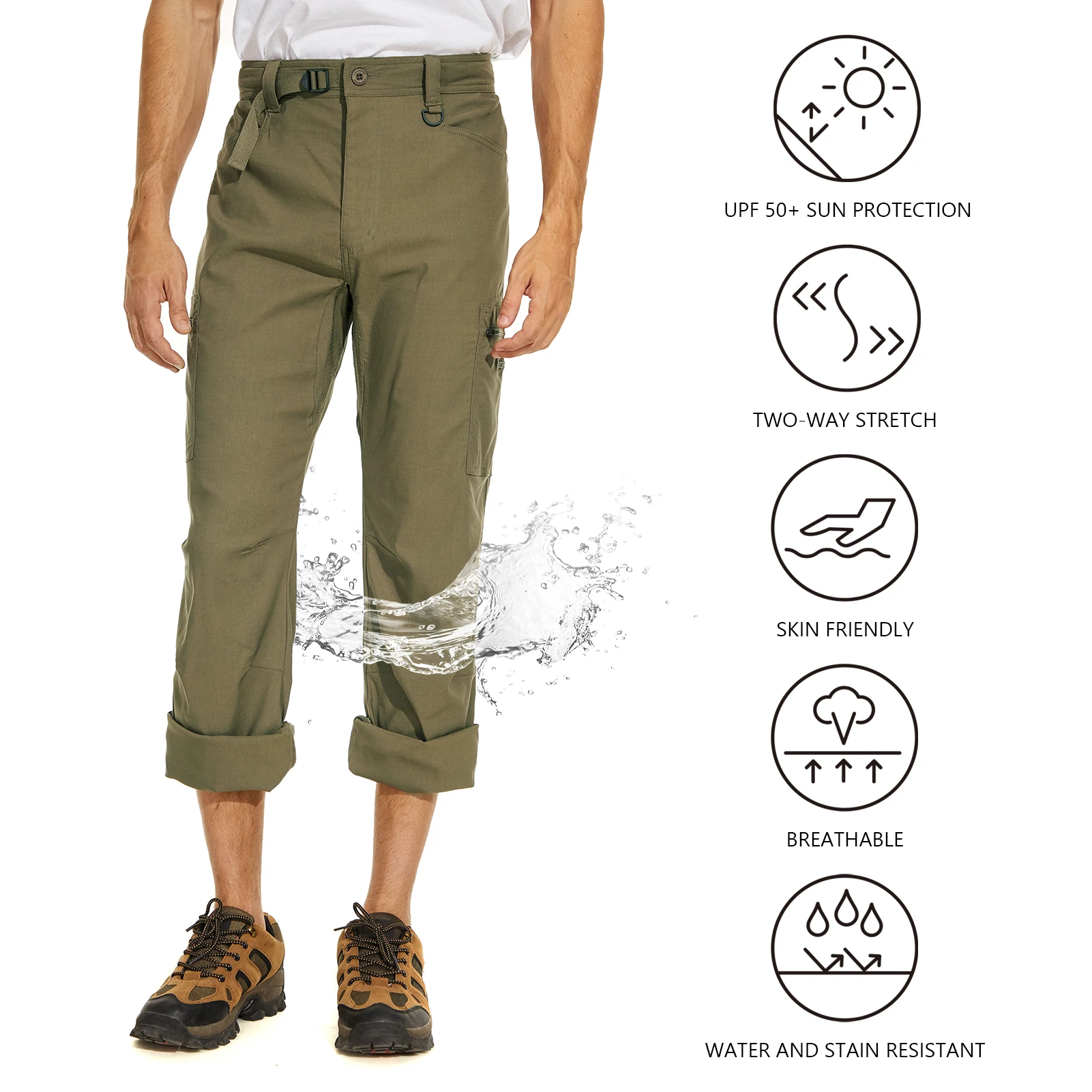 Pantalones Pesca Lightbare – Elásticos, UPF 50+, Resistente al Agua - imagen 3