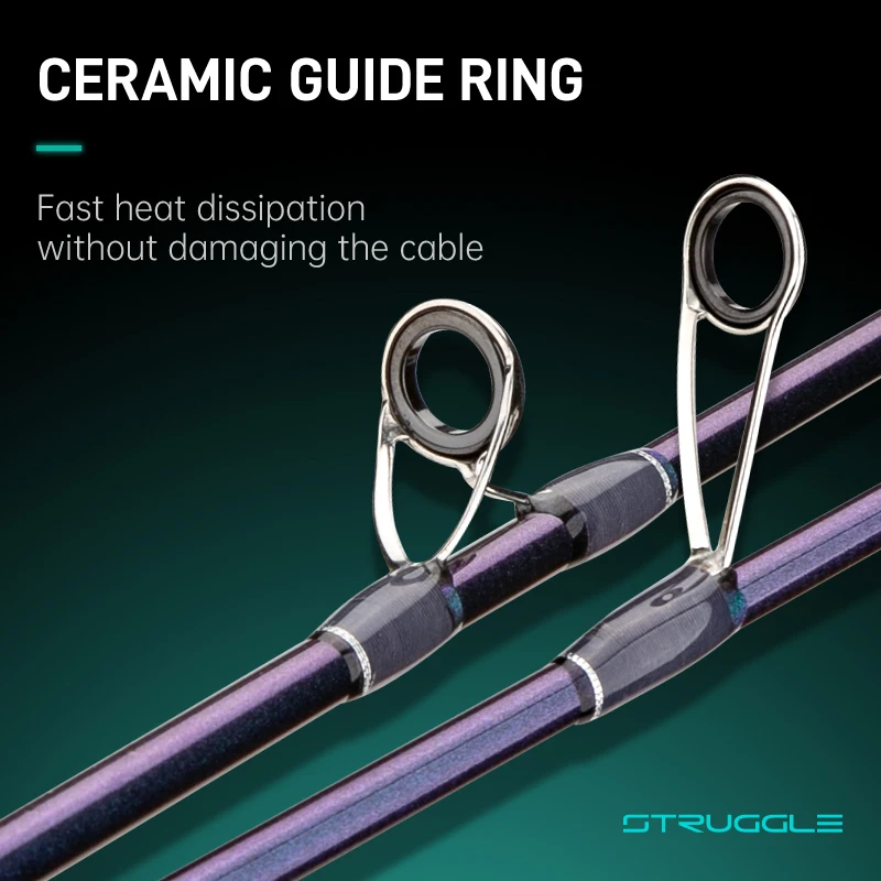 Caña de pescar CEMREO ligera UL, caña de pescar de trucha de punta sólida de 1,35 m-1,8 m, caña de pescar de trucha giratoria con agarre de carbono de una sola pieza - imagen 3