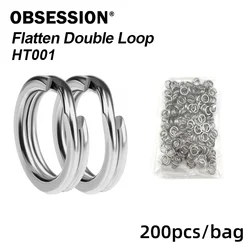Obsession HT001 - Anillos Divididos de Acero Inoxidable, Doble Lazo