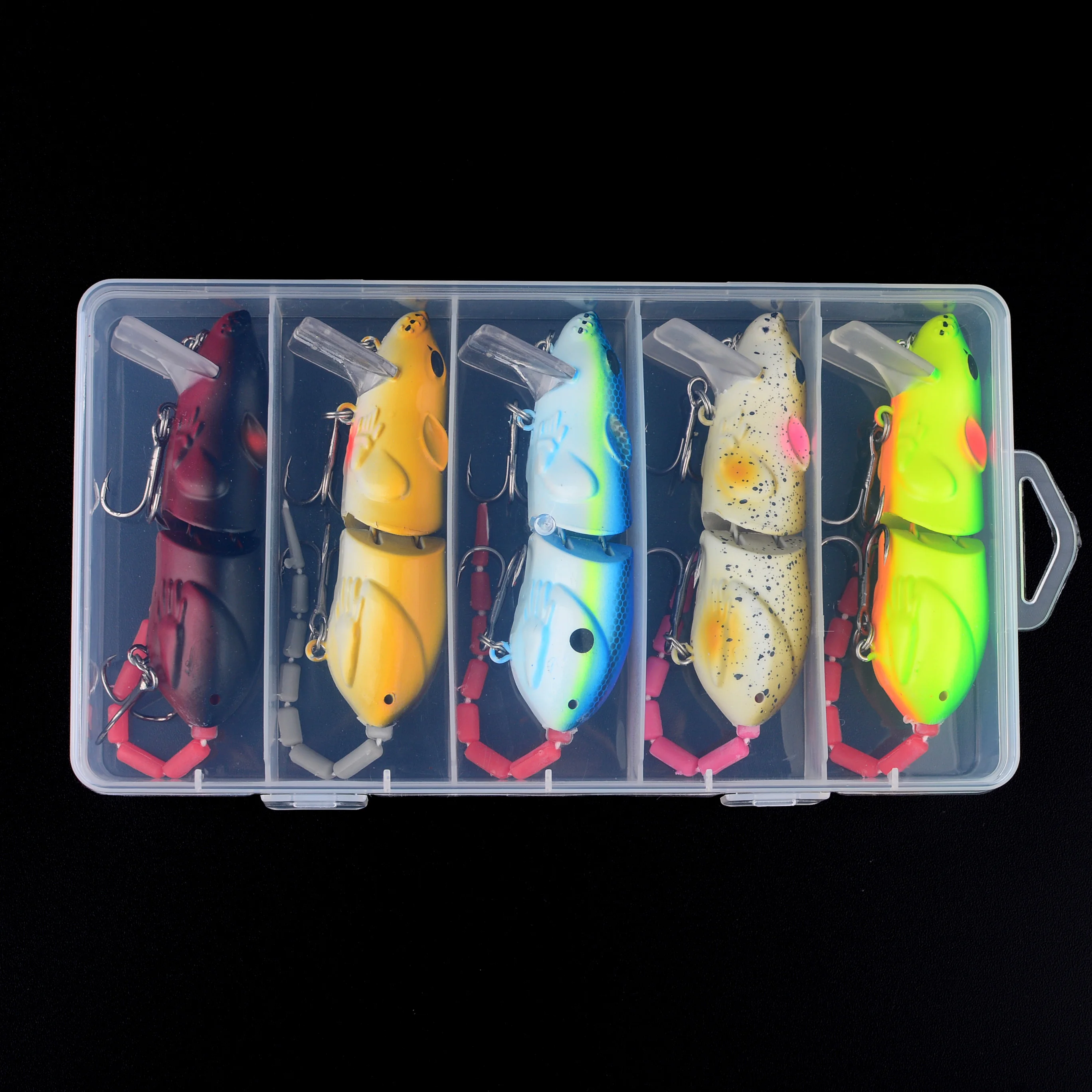 5 unids/caja cebo biónico ratón Mino dos secciones lápiz de tiro largo Mino lubina saltando peces cebo simulado - imagen 5