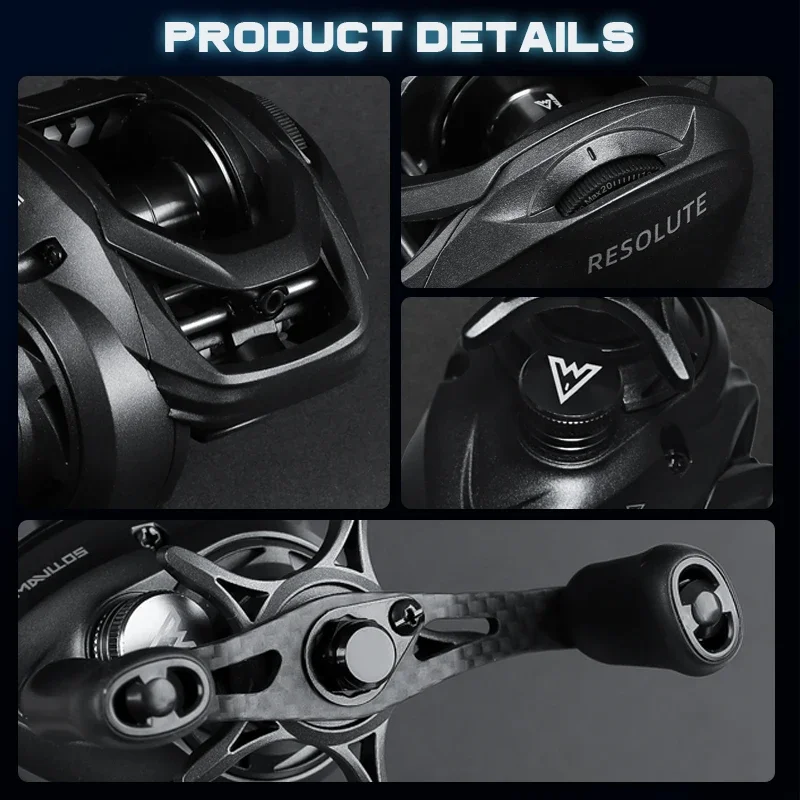 Carrete Baitcasting ligero – Freno magnético y 4kg de arrastre - imagen 5