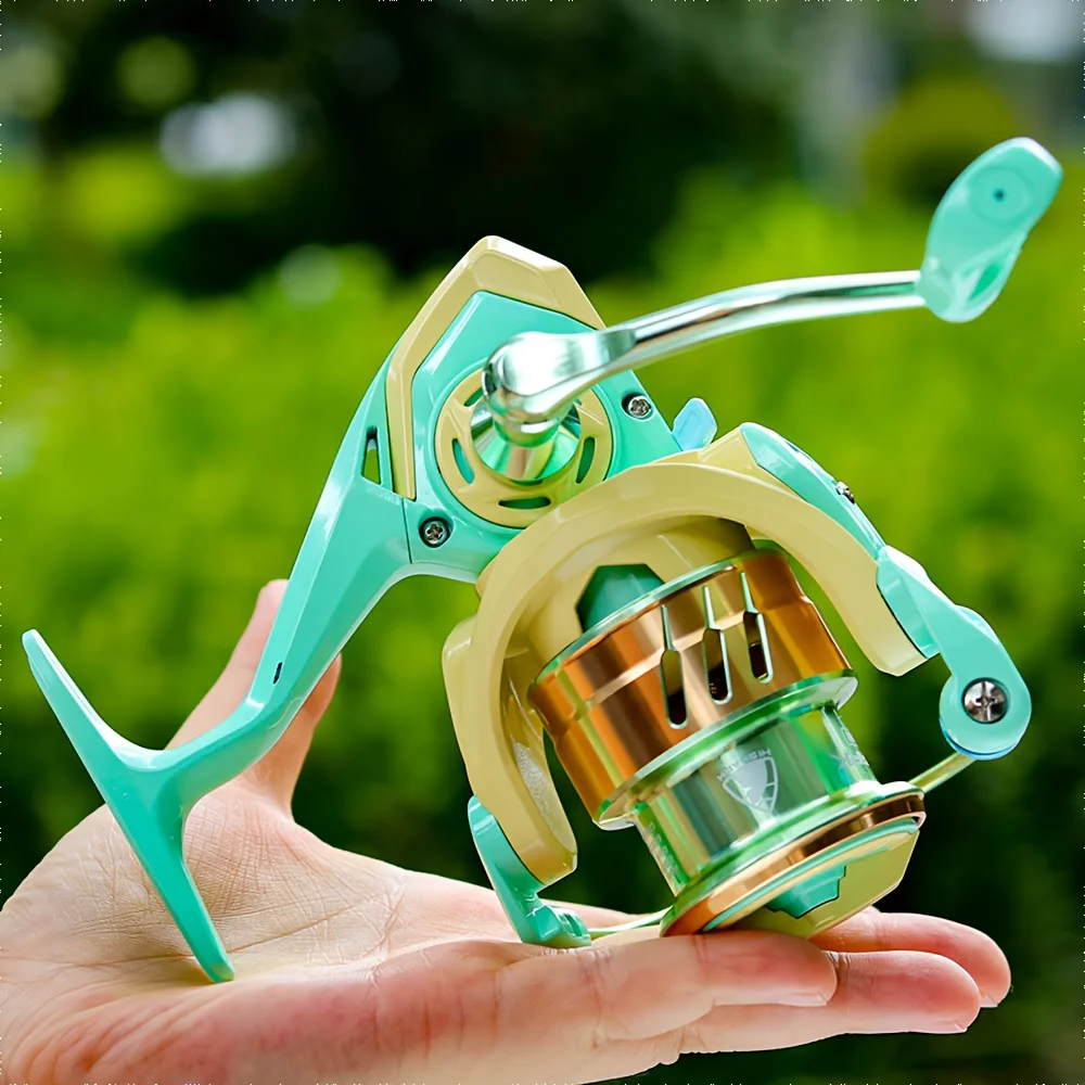 BAKAWA nuevas carretes de pesca de alta calidad rodamientos de color macarrón 4 + 1 rueda giratoria serie 3000 6000 accesorios de pesca de carrete de carpa