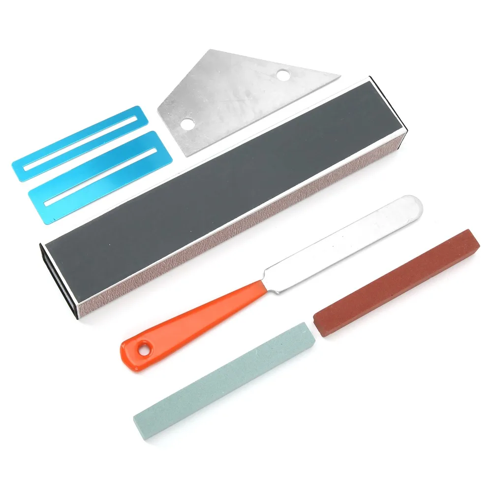 ​ Herramienta Luthier de guitarra de acero inoxidable ​ ​ Nivelador de lijado ​ ​ Incluye Piedras de Molería ​ ​ Archivo de trastes de guitarra ​ ​ Protectores de diapasón ​ - imagen 4