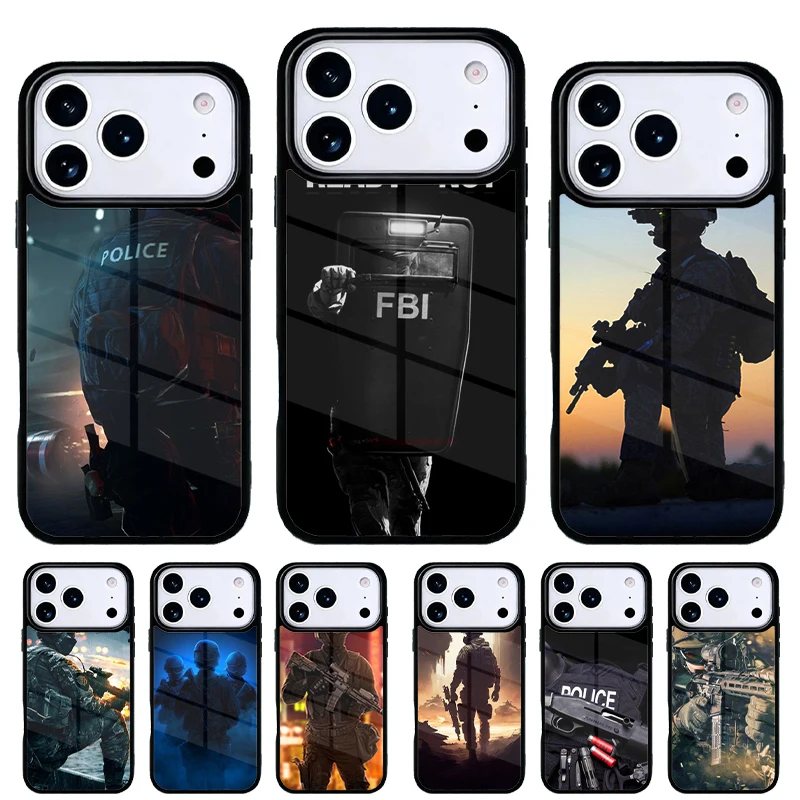 Funda iPhone Diseño SWAT y FBI – Carcasa trasera universal