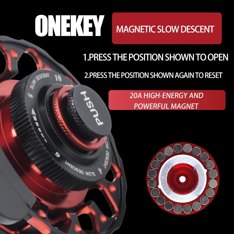 Carretes de pesca de lagarto, 10 + 1 rodamientos, carrete de juego grande, cuerpo de metal, equipo de agua salada - imagen 3