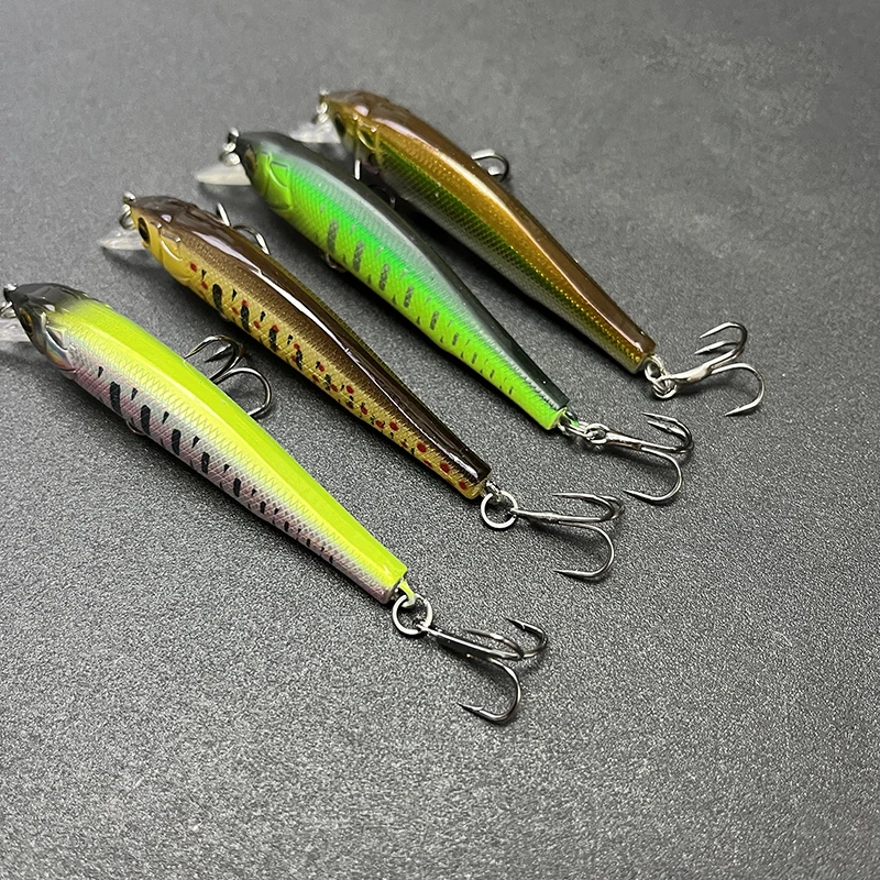 Señuelos de Pesca de pececillo de hundimiento lento, Wobblers rodantes para Lucio de agua dulce, trucha, cebo Artificial, accesorios de Pesca, 70mm, 5g - imagen 3