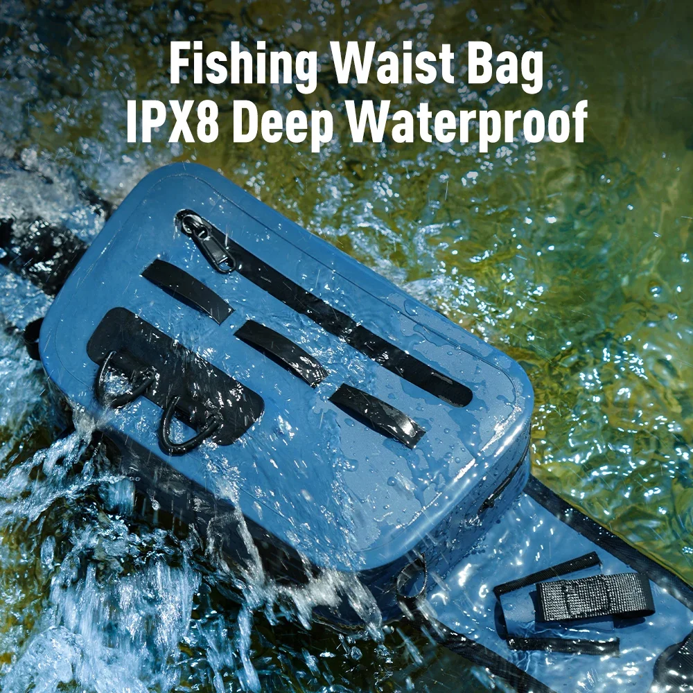 Kingdom-bolsa para aparejos de pesca, hombro, cintura, pierna, IPX8, impermeable, TPU, multifuncional, accesorios de almacenamiento de gran capacidad - imagen 2