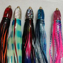 23,3 cm 115g Mahi Wahoo gran juego barco de aguas profundas pesca Teaser Trolling señuelo calamar atún Margarita cadena agua salada cebo Artificial