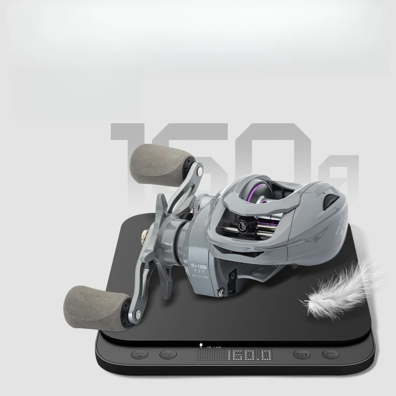 ECOODA 160G carrete de Baitcasting de aluminio y Metal 7,1: 1 carretes giratorios para Jigging Surf para pesca con curricán en arroyo de lago y río - imagen 4