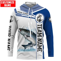 KJ884 Sudadera Salmón 3D – Chándal Unisex con Capucha y Cremallera
