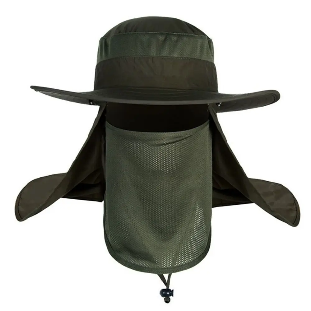 Sombrero de ala ancha para hombre y mujer, sombrilla de pescador, impermeable, a prueba de viento, protección solar UV, sombrero de cubo para exteriores - imagen 3
