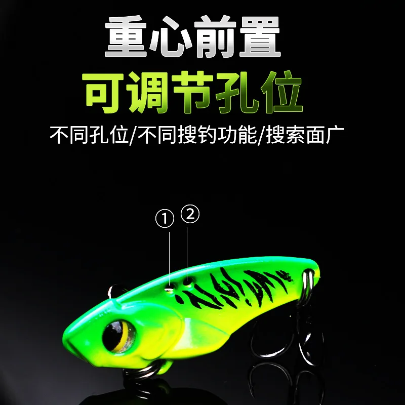 Señuelos de Pesca giratorios de Metal, cebo de vibración Vib, cebos duros artificiales, señuelo de cuchara giratoria, 3,5-10g, Invierno - imagen 3