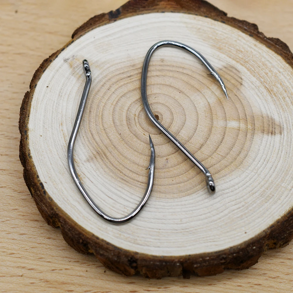 MNFT-anzuelo de pesca grande de Mar de alta calidad, tamaño de anzuelo de agua salada, 5,5x2,8 cm, acero al carbono afilado, aparejos de anzuelo de pesca de bagre, 10 Uds. - imagen 3