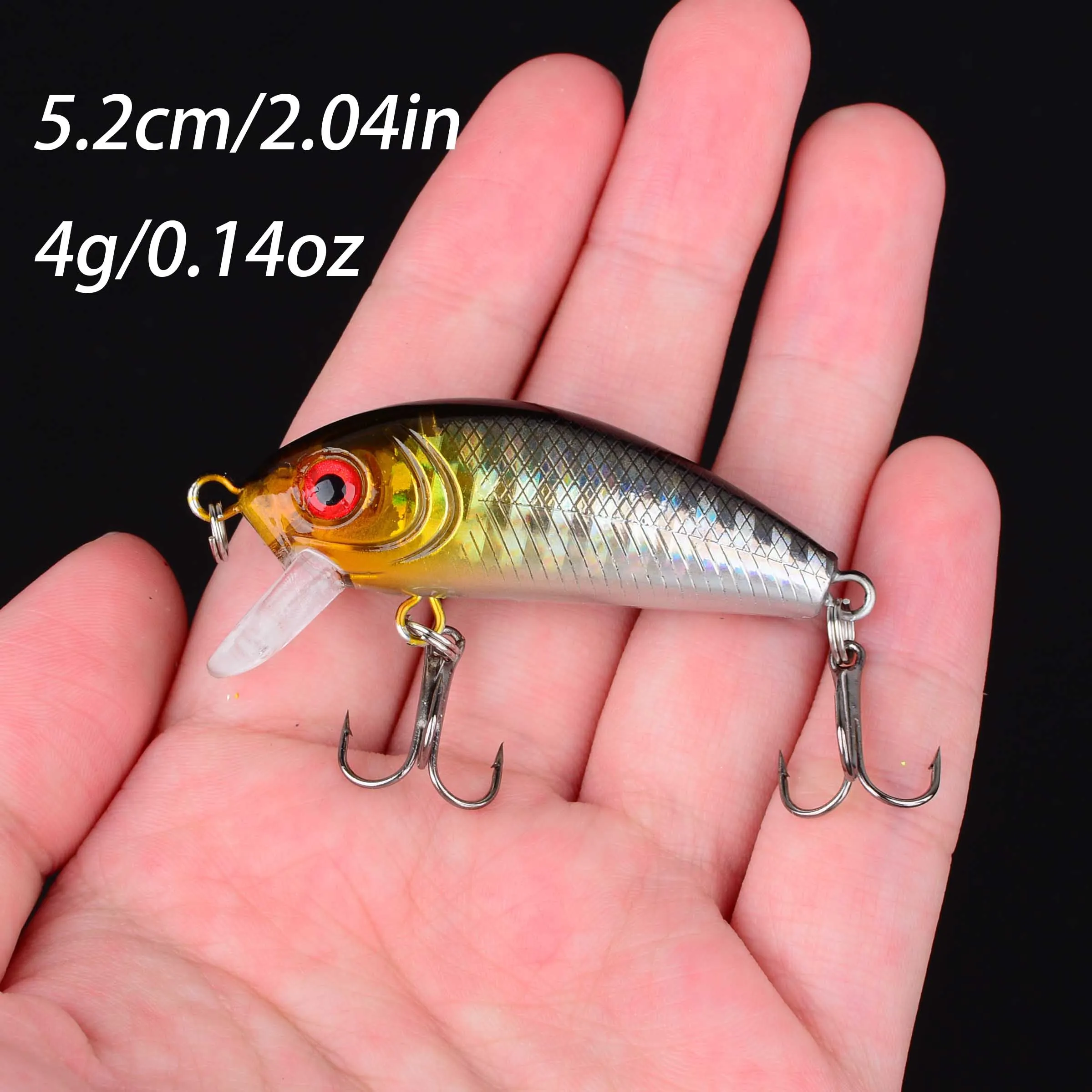 Señuelo de Pesca Minnow, cebo duro Wobbler Jig, Crankbait, carpa, lubina rayada, aparejos de Pesca, SwimBait, 1 ud. - imagen 2